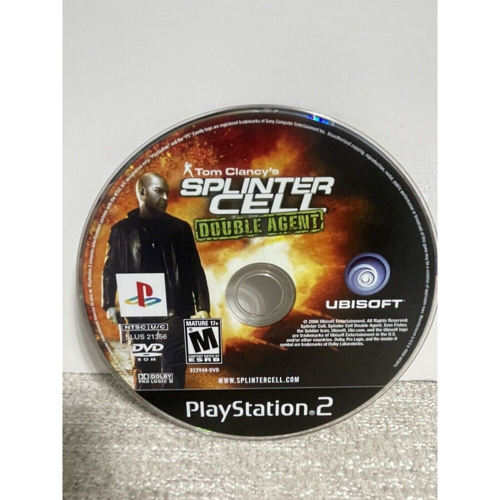 Splinter Cell Double Agent (Sony Playstation 2 PS2) Game Disc Only